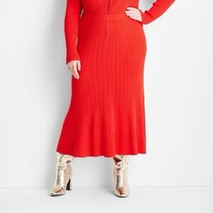 🚨Scarlet Midi Skirt